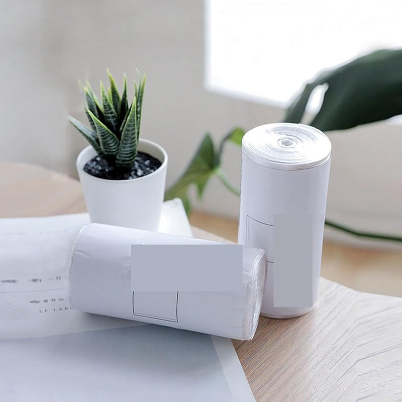 أكياس القمامة البيضاء بمقابض 300 قطعة أكياس قمامة مطبخ بلاستيكية - Image 3